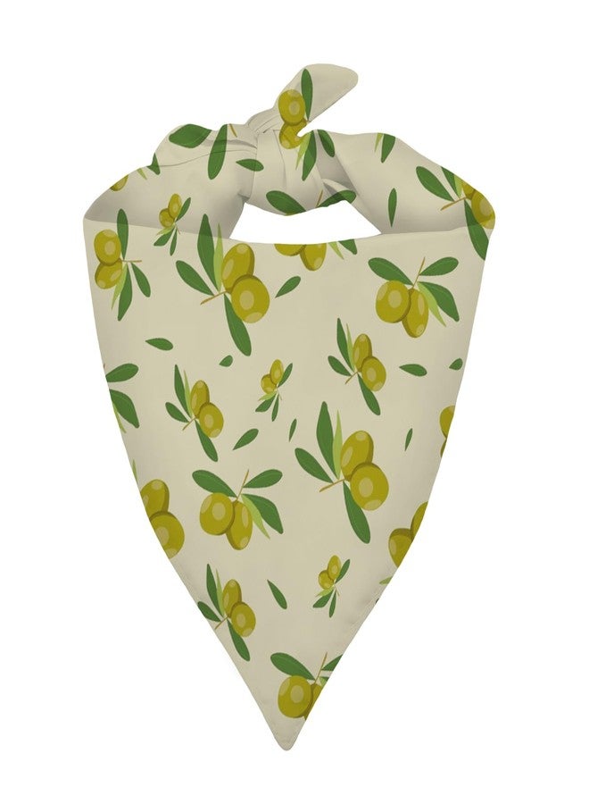 G2TUP Dog & Cat Owners Gift Green Olive Bandana Pet Scarf Dog Lover Doggy Mom Gift Olive Martini Lovers Gift Pet Party Animals Gift (Green Olive DB) - Image 1